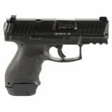 VP9SK-B, Striker Fired, Semi-automatic, Polymer Frame Pistol, Sub-Compact, 9MM, 3.39" Barrel, Matte Finish, Black, 3 Dot Sights, 15 Rounds & 12 Rounds, Optics Ready Slide, 2 Magazines 81000808