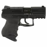 P30SK, LEM-Double Action Only, Semi-automatic, Polymer Frame Pistol, Sub-Compact, 9MM, 3.27" Barrel, Matte Finish, Black, Interchangeable Grip Panels, 3 Dot Sights, 15 Rounds, 2 Magazines, (1)-15 Rounds and (1)-12 Rounds 81000821