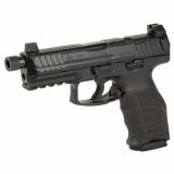 VP9 Tactical, Semi-automatic, Striker Fired, Fullsize, 9MM, 4.7" Threaded Barrel, 13.5x1 LH Thread Pitch, Matte Finish, Black, Optics Ready, Front Night Sight, 2 Magazines, 17 Rounds 81001155