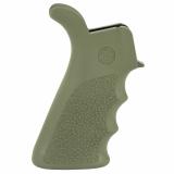 Grip, Fits Mil-Spec Buffer Tube Only, Rubber Grip Beavertail with Finger Grooves, OD Green Finish 15021