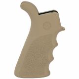 Grip, Fits Mil-Spec Buffer Tube Only, Rubber Grip Beavertail with Finger Grooves, Desert Tan Finish 15023