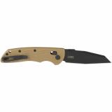 Deka, Folding Knife, CPM MagnaCut, Cerakote Finish, Black, Plain Modified Wharncliffe Edge, 3.25" Blade, Flat Dark Earth Polyamide Nylon 12 Grips 24367