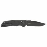 Deka, Folding Knife, CPM MagnaCut, Cerakote Finish, Black, Plain Clip Point Edge, 3.25" Blade, Black Polyamide Nylon 12 Grips 24376