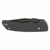 Deka, Folding Knife, CPM MagnaCut, Cerakote Finish, Black, Plain Clip Point Edge, 3.25" Blade, Black Polyamide Nylon 12 Grips 24376