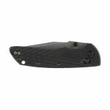Deka, Folding Knife, CPM MagnaCut, Stone Tumbled Finish, Silver, Plain Clip Point Edge, 3.25" Blade, Black Polyamide Nylon 12 Grips 24379