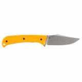 Extrak, Fixed Blade Knife, CPM MagnaCut Steel, Plain Edge, 3.3" Clip Point Blade, Stone Tumbled Finish, Orange G-10 Handle, Silver Blade, Includes Sheath 35860