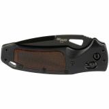 SIG K320 AXG Classic, Folding Knife, Cerakote Finish, Black, Drop Point, 3.5" Blade Length, CPM-S30 V Blade Steel, Plain Edge, ABLE Lock, Heritage Walnut Inserts with Checkered Texture 36377