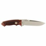 SIG EX-F01 Stainless Elite, Fixed Blade Knife, Tumbled Finish, Silver, Reinforced Rosewood Handle, Drop Point, Plain Edge, 5.5" Blade Length, A2 Tool Steel, Includes Ballistic Nylon MOLLE Sheath 37175