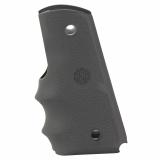 OverMolded, Rubber Grips, Finger Grooves, Cobblestone Texture, Slate Gray, Fits 1911 Officer 43002