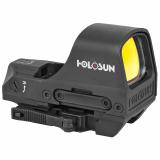 HS510C Open Reflex | 2MOA Dot or 2MOA Dot with 65MOA Circle, Solar with Internal Battery, Quick Release Mount, AR Riser, Protective Hood, Black Finish HS510C