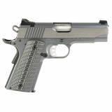 Eclipse Pro, 1911, Semi-automatic, Metal Frame Pistol, Commander Size, 45 ACP, 4" Barrel, Matte Gray Frame, Brush-Polished Slide, G-10 Grips, Tritium Night Sights, Manual Safety, 7 Rounds 3000240