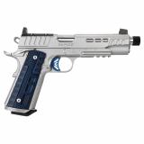 Rapide Ice, 1911, Semi-automatic, Full Size, 9MM, , 5.5" Threaded Barrel, Matte Finish, Silver, G-10 Grips, Optic Ready, 9 Rounds 3000451