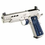 Rapide Ice, 1911, Semi-automatic, Full Size, 9MM, 5" Barrel, Matte Finish, Silver, G-10 Grips, Optic Ready, 9 Rounds 3000455