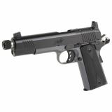 Custom LW Shadow Ghost, 1911, Semi-automatic, Full Size, 45ACP, 5" Threaded Barrel, Matte Finish, Black Slide, Gray Frame, Black Rubber Grips, Optic Ready, Suppressor Height Sights, Manual Safety, 8 Rounds 3000456