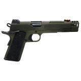Rampart, Semi-automatic Pistol, 1911, Full Size, 38 Super, 5" Barrel, Cerakote Finish, OD Green, Manual Ambidextrous Safety, Fiber Optic Front Sight, Compensator, 9 Rounds 3000469