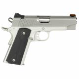 Pro Carry II Cali, 1911, Semi-automatic, Metal Frame Pistol, Compact, 45 ACP, 4" Barrel, Carbon Steel Match Grade Barrel, Aluminum, Satin Finish, Silver, Rubber Grips, Fiber Optic Front and Low Profile Combat Rear Sights, Manual Safety, 7 Rounds, Right H