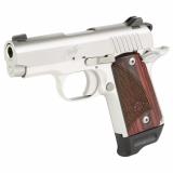 Micro 9, RTC Bundle, Semi-automatic, Metal Frame Pistol, Compact, 9MM, 3.15" Barrel, Matte Finish, Silver, Rosewood Wood Grips, 3 Dot Sights, 7 Rounds, 2 Magazines, Includes DeSantis Pro Stealth Holster 3300250