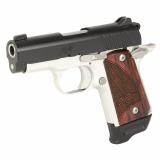 Micro 9, RTC Bundle, Semi-automatic, Metal Frame Pistol, Compact, 9MM, 3.15" Barrel, Matte Finish, Black Slide, Silver Frame, Rosewood Wood Grips, 3 Dot Sights, 7 Rounds, 2 Magazines, Includes DeSantis Pro Stealth Holster 3300251