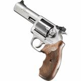 K6S Stainless, Double Action/Single Action, Revolver, Small Frame, 357 Magnum, 4" Barrel, Stainless Steel Match Grade Barrel, Stainless Steel, Brushed Finish, Silver, Rubber Grips, White Dot Sights, Non-Manual Safety, 6 Rounds, California Compliant 34000