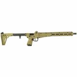 Model Sub 2000, Gen 3, Semi-automatic Rifle, 9MM, 16.1" Barrel, Threaded 1/2x28, Blued Finish, Tan Furniture, Adjustable Sights, 1 Magazine, 15 Rounds, For Glock Magazines SUB2K9GLKTAN