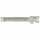 9INE Barrel, Fluted, Threaded 1/2-28, Fits Glock 17, Stainless Steel Finish, Silver, Includes Matching Thread Protector 01-GB-G17-TH-SS