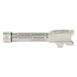9INE Barrel, Fluted, 1/2-28 Thread Pattern, Fits Glock 43/43x, Stainless Steel, Silver, Includes Matching Thread Protector 01-GB-G43-TH-SS