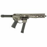 IC-9, Semi-automatic Pistol, AR, 9MM, 8.5" Barrel,Threaded 1/2x28, Aluminum, Anodized Finish, Tungsten Gray, LWRCI Ultra Combat Grip, 12" M-LOK Rail, 30 Rounds, 1 Magazine, Ambidextrous ICP9TG8