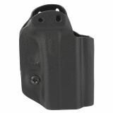 Hybrid Holster, Inside Waistband Holster, Ambidextrous, Fits Glock 43/43X, Kydex with Leather Shell, Includes 1.5" Belt Attachment, Black H3-GL-3-BLK2