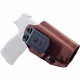 Hybrid Holster, Inside Waistband Holster, Ambidextrous, Fits Sig P365 XL, Kydex with Leather Shell, Includes 1.5" Belt Attachment, Brown H3-SIG-4-BR1