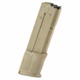 Magazine, 5.7X28MM, 30 Rounds, Fits FN Five-seveN USG 5.7x28mm pistol, Polymer Construction, Flat Dark Earth FNH-A2-FDE