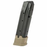 Magazine, 9MM, 21 Rounds, Fits Sig Sauer P320, Steel Construction, Blued Finish, Flat Dark Earth Baseplate SIG-A20-FDE