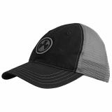 Icon Patch Garment Washed Trucker Hat, Black/Charcoal, One Size Fits Most MAG1105-002