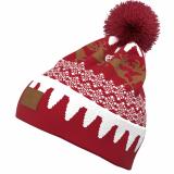 Ugly Christmas Beanie, GingARbread, Red and White with Graphics, One Size Fits Most, 95% Acrylic, 5% Lycra MAG1154-975