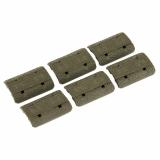 M-LOK Rail Covers, OD Green Finish, Type 2 Rail Cover, 1 Slot, Fits M-LOK MAG603-ODG