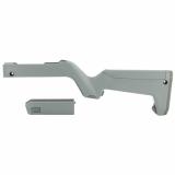 Hunter X-22 Backpacker Stock, Fits All Ruger 10/22 Takedowns Including Rifles Equipped With Tactical Solutions SBX Barrel, MOE SL Non Slip Rubber Butt Pad, Storage Compartment That Fits Three 10Rd Magazines, Grey Finish MAG808-GRY