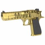 MK19, Desert Eagle, Semi-automatic, Single Action, 357 Mag, 6" Barrel, Steel Frame, Titanium Gold with Tiger Stripes, Plastic Grip, 9Rd, 1 Magazine, 70.2oz DE357TG-TS