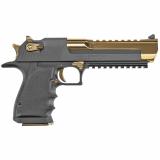 Desert Eagle L6, Semi-automatic Pistol, 44 Magnum, 6" Barrel, Aluminum Frame, Black/Gold Finish, Rubber Grips, 8Rd DE44BATG