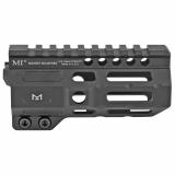 Combat Rail, Handguard, 4.5" Length, MLOK, Black Anodized Finish, Includes 5-Slot Polymer Rail Section, Barrel Nut and Wrench MI-CRM4.5