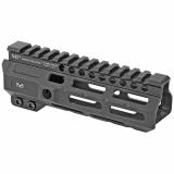 Combat Rail, Handguard, 6" Length, MLOK, Black Anodized Finish, Includes 5-Slot Polymer Rail Section, Barrel Nut and Wrench MI-CRM6