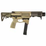 MD9 904S, Semi-automatic Rifle, SBR, 9MM, 4.5" Barrel, MLOK Handguard, Anodized Finish, Flat Dark Earth (Arid), BCM Gunfighter Grip, Maxim SCW Stock, ALG Defense Combat Trigger, Radian Raptor Charging Handle, Radian Talon Ambidextrous Safety, 1 Magazine,