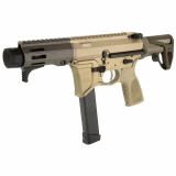 MD9 904S, Semi-automatic Rifle, SBR, 9MM, 4.5" Barrel, MLOK Handguard, Anodized Finish, Flat Dark Earth (Arid), BCM Gunfighter Grip, Maxim SCW Stock, ALG Defense Combat Trigger, Radian Raptor Charging Handle, Radian Talon Ambidextrous Safety, 1 Magazine,