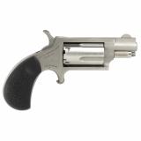 Mini Revolver, Revolver, Single Action, 22 LR, 22 WMR, 1.625", Silver, 5Rd, 6.2oz, Fixed Sights, Stainless Steel NAA-22MSGRC