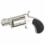 Mini Revolver, Revolver, Single Action, 22 LR, 22 WMR, 1.625", Silver, 5Rd, 6.2oz, Fixed Sights, Stainless Steel NAA-22MSGRC