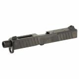 DM Slide, Noveske Barrel Threaded 1/2x28, DLC Finish, Black, Direct Mount Optics Ready, For Glock 19 Gen 5, Includes Noveske End Plate, Cover Plate w/Rear Sight, Front Sight 03002701