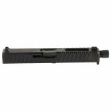 DM Slide, Noveske Barrel Threaded 1/2x28, DLC Finish, Black, Direct Mount Optics Ready, For Glock 17 Gen 3, Includes Noveske End Plate, Cover Plate w/Rear Sight, Front Sight 03002703