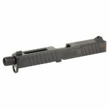 DM Slide, Noveske Barrel Threaded 1/2x28, DLC Finish, Black, Direct Mount Optics Ready, For Glock 17 Gen 4, Includes Noveske End Plate, Cover Plate w/Rear Sight, Front Sight 03002705