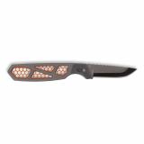 Razor APX, Fixed Blade Knife, Plain Edge, 2.5" Blade Length, Includes (5) 5 Drop Point Blades, Matte Finish, Orange Titanium Coated Removeable Blade Storage Scales APX25-5C