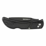 Razor Onyx, Folding Knife, Plain Edge, 3.5" Blade Length, Includes (3) Drop Point Blades, Matte Finish, Black Grivory Scales OX-10C