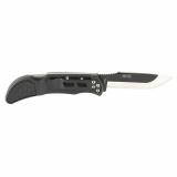 Razor Onyx, Folding Knife, Plain Edge, 3" Blade Length, Includes (3) Drop Point Blades, Matte Finish, Black Grivory Scales OX-30C