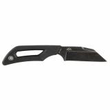 Pivot, Fixed Blade Knife, Plain Edge, Wharncliff, 2.6" Blade, 8Cr13Mov Stainless Steel, Stonewashed Finish, Black PKWC-2C